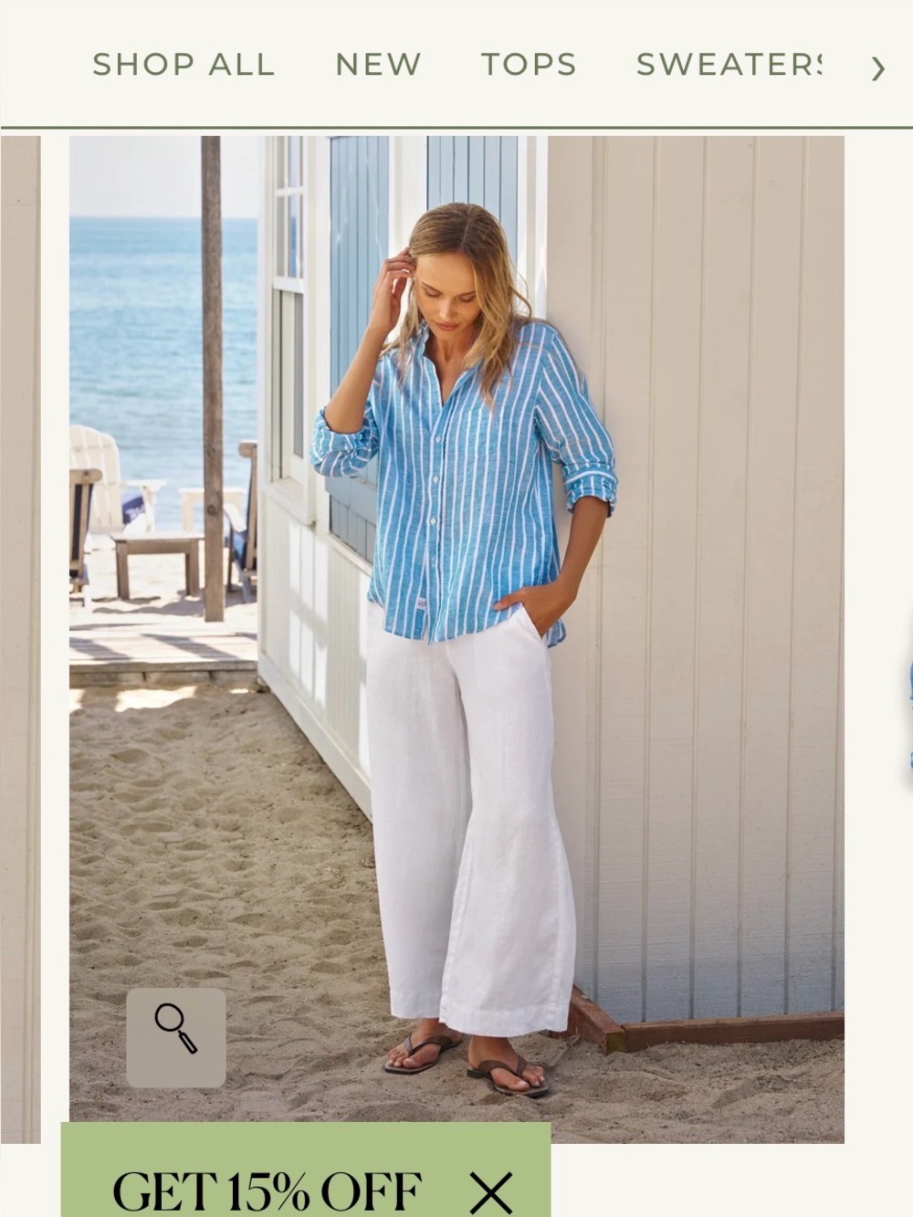 Frank & Eileen Blue & White Vertical Stripe Button-Down Shirt